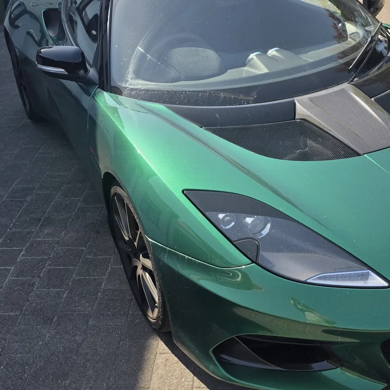 Lotus Evora GT410 dulled by dust before a full detail in NW London