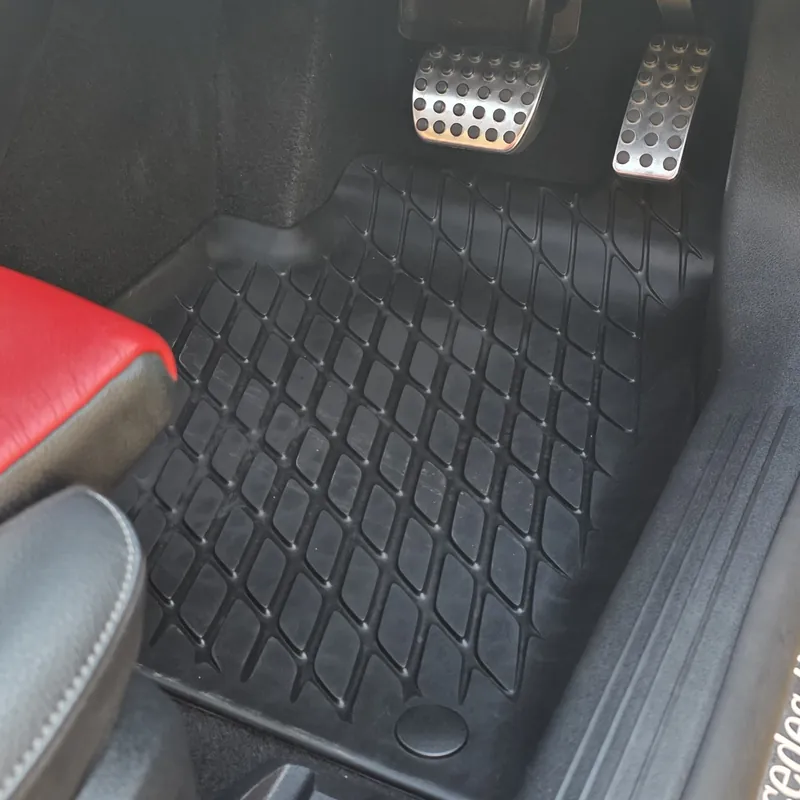 Clean Mercedes footwell and mats after an interior valet in NW London