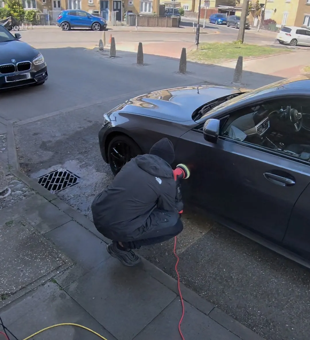 Mobile paint correction on a BMW at a customer's home in NW London