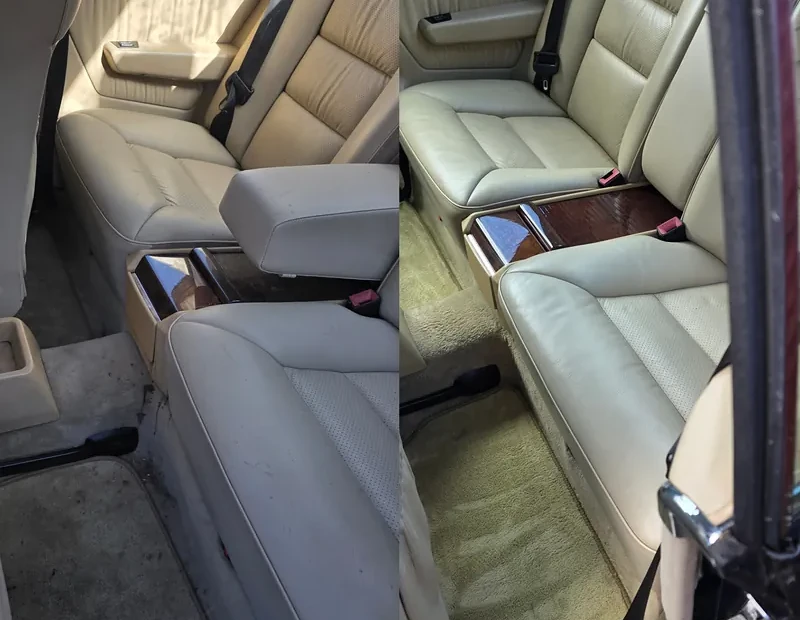 Before and after interior deep clean on car seats in Wembley