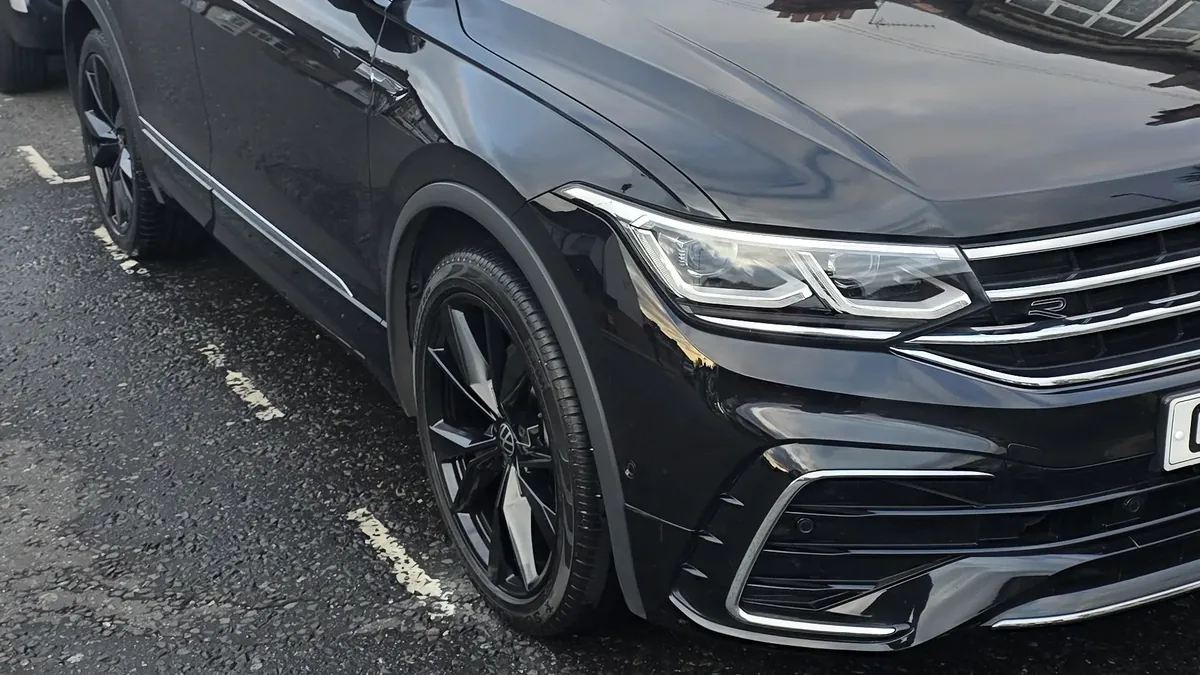 Mobile car detailing NW London — freshly detailed black SUV on a Wembley street