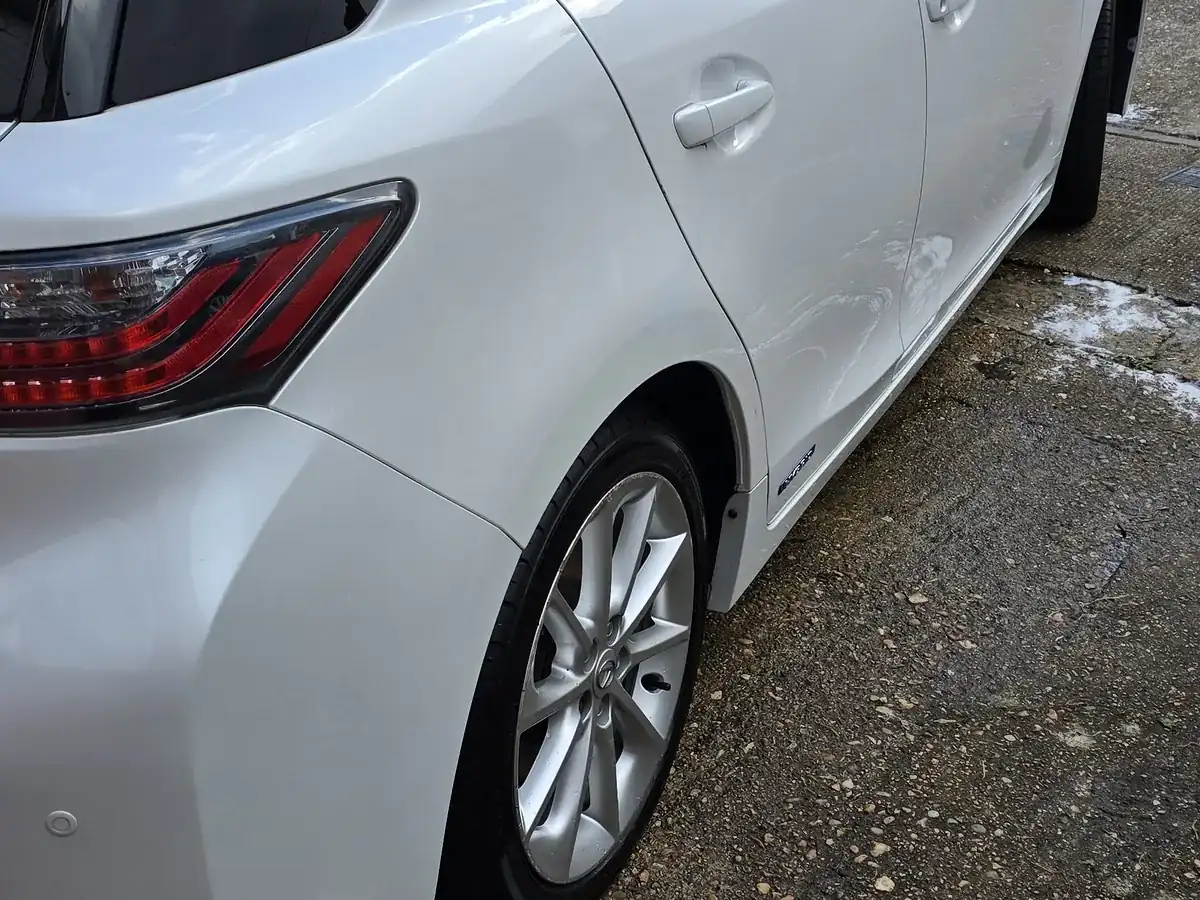 Car detailing Harrow — a white Lexus after a Signature Wash