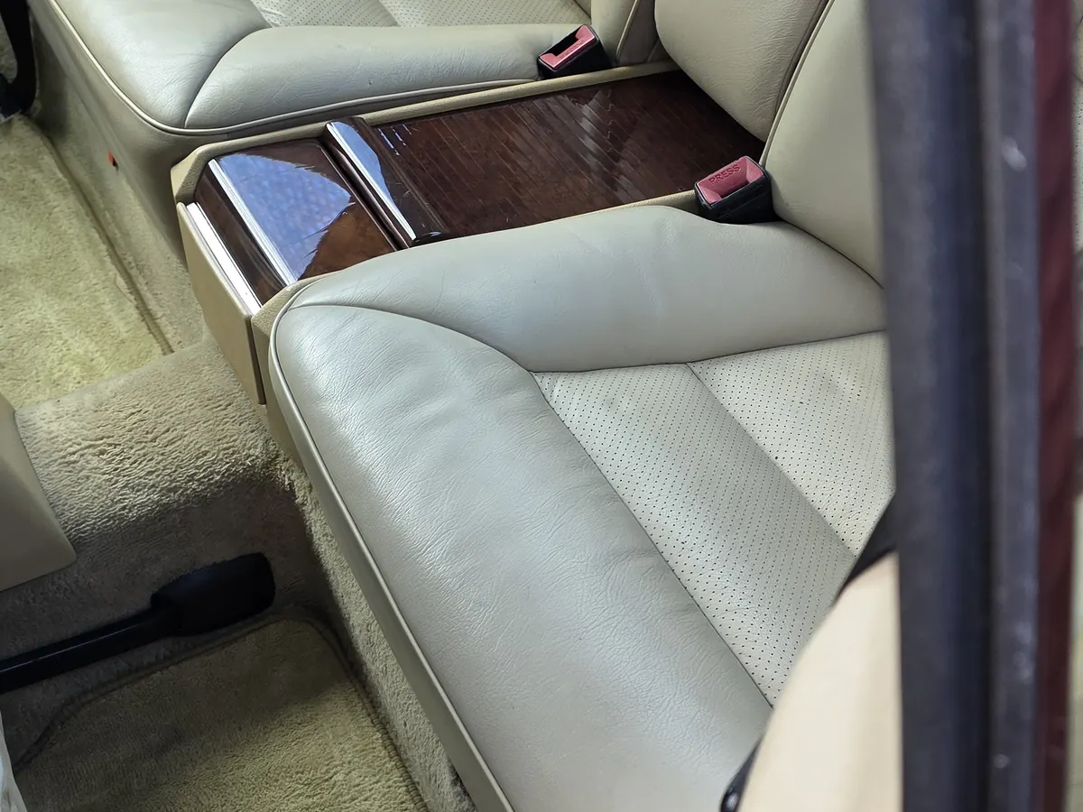 Car interior cleaning NW London — cream leather interior after a deep clean
