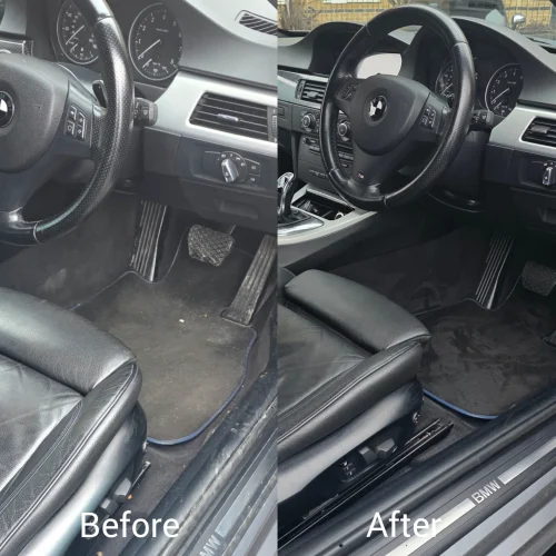 before and after interior car cleaning Wembley London