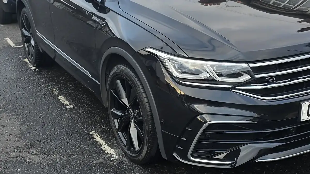 Mobile car detailing NW London — freshly detailed black SUV on a Wembley street