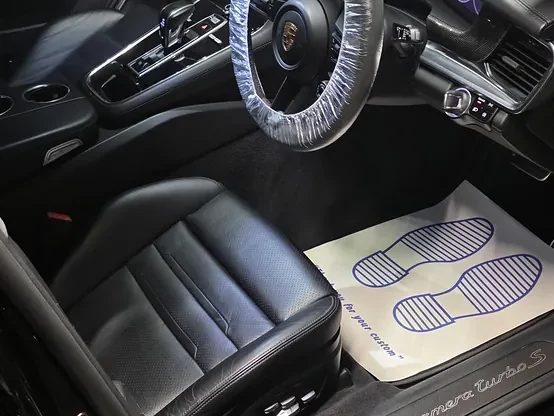 Porsche interior deep cleaned during a full car valet in London